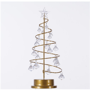 Lumière de Noël en fer forgé et cristal LED, design pentagramme, décoration de chambre à coucher, base d'ampoule E14, lampe de chevet - Product Image 5