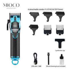 MIOCO M2201 Kit de cortadora de pelo profesional eléctrica cuerpo inalámbrico metálico recargable cortadora de pelo de peluquero para hombres 7500rpm - Product Image 6