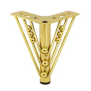 Pieds de canapé et pieds de meuble élégants en acier couleur or sur mesure pour usage hôtelier - Product Image 5