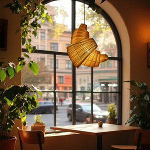 Lustre Croissant design à six têtes E27, lampe à économie d'énergie pour salle à manger, éclairage d'ambiance domestique - Product Image 2