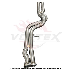 Escape Trasero Catback de Acero Inoxidable Vortex Performance de Longitud Igual para BMW M3 F80 M4 F82 2014-2018 con Válvula Electrónica y Silenciador - Product Image 6