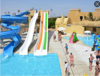 Toboggan aquatique à grande vitesse abordable et durable, équipement de parc aquatique coloré en fibre de verre pour enfants