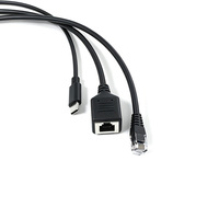 Câble adaptateur OEM USB Type C vers RJ12 6P6C avec prise femelle RJ12, assemblage de câble personnalisé