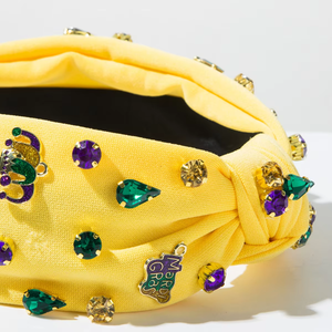 Hlc नए orllec मार्डी ग्रास पार्टी हेडबैंड हरे बैंगनी सोना गैंडा w मास्क हैट चार्म्स जूलिटेड हेयरबैंड निर्माता - Product Image 6