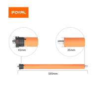 Moteur tubulaire métallique intégré électrique à distance 35 mm 120 V CA pour stores verticaux avec compatibilité Alexa