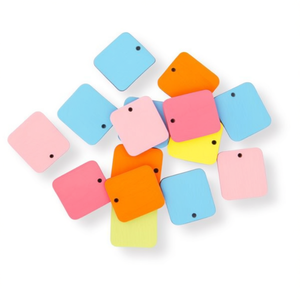 ป้ายไม้รูปสี่เหลี่ยมผืนผ้า Ilan ขนาด 16x17 มม. 15 ชิ้น สำหรับติดป้ายเสื้อผ้า - Product Image 1