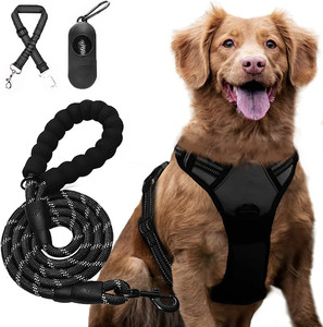 Arnés ajustable reflectante <span class=keywords><strong>para</strong></span> Collar de perro, conjunto de correa con bolsa <span class=keywords><strong>para</strong></span> caca de Mascota, dispensador <span class=keywords><strong>para</strong></span> perro mediano y grande, sin tirones, 2023 - Product Image 1