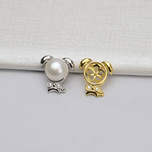 Colgante de Plata S925 con Diseño de Perro del Zodiaco, para Mujer, con Pelo de Bebé, Perla, Accesorios de Joyería DIY, Componentes de Bisutería - Product Image 1