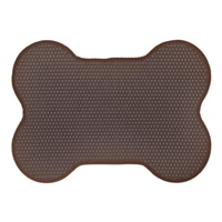 Tapis de litière pour chat en EVA en forme de patte, imperméable, durable, double couche, nid d'abeille, anti-sable, avec taille personnalisable