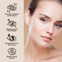 OEM ODM Niacinamide bio éclaircissant anti-poches Riz noir Bakuchiol Crème contour des yeux pour l'élimination des cernes Réduction des ridules