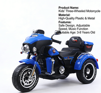 Nouvelles motos et tricycles électriques pour enfants en plastique de grande taille avec télécommande pour bébés de 2 à 6 ans, style Harley
