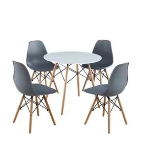 餐厅套装桌椅家用木质餐厅新罗德科梅多设计面料破旧别致