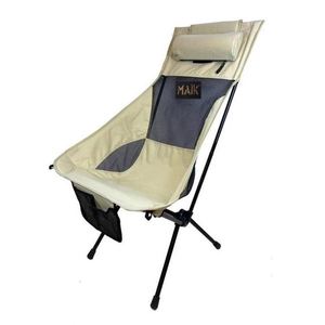 Chaise pliante de camping, de plage ou de jardin, robuste, avec cadre en aluminium et tissu polyester 1000D, portable et pliable - Product Image 3