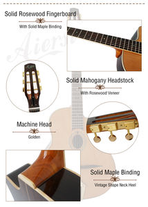 Aiersi-guitarra acústica <span class=keywords><strong>de</strong></span> <span class=keywords><strong>jazz</strong></span>, instrumento <span class=keywords><strong>de</strong></span> regalo para niños, hecho a mano, gypsy, fabricante <span class=keywords><strong>de</strong></span> china, bigginer amigable - Product Image 5