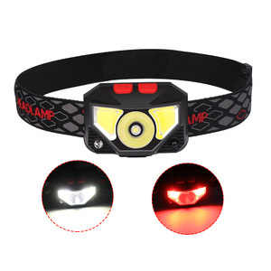 Linterna frontal XPG COB con batería integrada, recargable, luz roja y blanca, faro LED ligero para acampar al aire libre y senderismo - Product Image 2