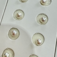 5A qualité Mini bébé taille bouton blanc 3-4mm eau douce cultivée naturelle véritable perle en paire pour boucle d'oreille bijoux