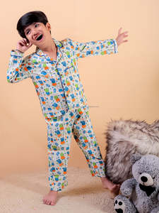 Haute qualité flanelle coton garçons pyjamas enfants vêtements de maison pantalons longs ensembles dessin animé impression chaud vêtements de détail pour le printemps en gros - Product Image 2