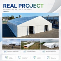 Grandes tentes polygonales temporaires pour ateliers industriels, entrepôts agricoles, résistantes au vent, préfabriquées, pour entrepôts aériens, extérieur