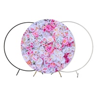 Arco de Flores con Soporte para Globos, Soporte de Aluminio de 6.5 pies, Sublimación por Tinte, Decoración para Bodas, Fiestas, Eventos, Publicidad, Fondo