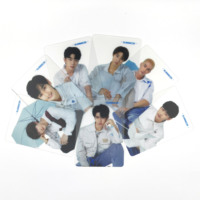 Photocard Kpop personnalisée double face avec slogan couleur, dorure à chaud, hologramme laser, impression CMYK, carte photo Anime
