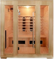 Poêle de sauna infrarouge électrique de luxe pour 6 personnes, en cèdre rouge et bois de pruche, design moderne, écologique, vapeur sèche, usage commercial et domestique