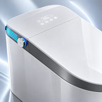 WC intelligent électrique moderne avec bidet intégré en céramique, ouverture et fermeture automatiques, télécommande et siège chauffant