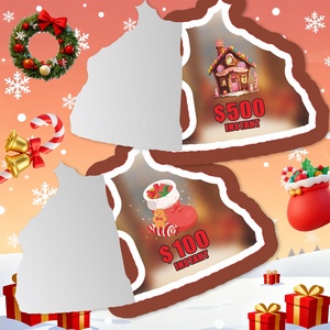 Tarjetas de Navidad con Diseño Nuevo, Venta al por Mayor, con Lámina Desprendible, Muñeco de Nieve Sorpresa, Papel Reciclable, Personalizadas, Premios Aleatorios - Product Image 2