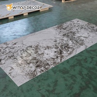 Panneau mural en PVC imperméable à texture de marbre flexible et pliable, revêtement UV pour salle de bain et hôtel