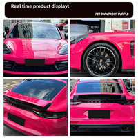 Film de covering automobile Premium PET Liner Beetroot Purple, effet métallique liquide Deep Purple, sans effet peau d'orange, pour le style automobile, fournisseur professionnel