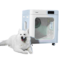 Séchoir à poils pour animaux de compagnie (chats et chiens) 65L, grande capacité, faible bruit, soin aux ions négatifs, stérilisation à l'ozone, cabine de séchage automatique pour animaux