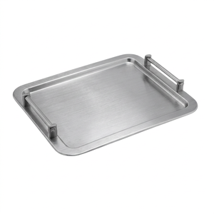 Bandeja de Servir Rectangular de Acero Inoxidable, Diseño Minimalista Pulido, Apta para Lavavajillas, Platos y Vajilla - Product Image 1