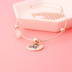 V & R brazalete idiota 3pcs un conjunto de de <span class=keywords><strong>amor</strong></span> de corazón chapado <span class=keywords><strong>en</strong></span> oro rosa ajustable pulsera conjunto - Product Image 6