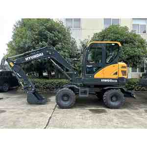 Nouvelle pelle sur pneus Hyundai HW60ECO de 6 tonnes, excavatrice compacte mobile, moteur Yanmar, machine de construction urbaine économe en carburant, prête à l'emploi - Product Image 2
