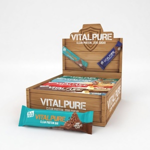 Sacs d'emballage alimentaire thermoscellables imprimés sur mesure avec boîte pour barres chocolatées, énergétiques, protéinées, granola, céréales – Présentoir de vente au détail et vente en gros - Product Image 1