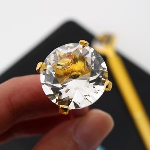 Best Selling Metal Diamond Rhinestone Crystals Pen With Custom <b>Rose</b> Gold Big Gemstone Stone on the <b>Top</b> and Ball Ballpoint Gift - Product Image 4
