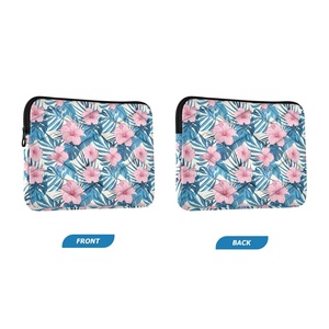 Hawaii Flowers Printing Water Resistant <b>Laptop</b> Cover Fashion Custom Logo Soft Polyester <b>Laptop</b> <b>Sleeve</b> - Product Image 2