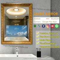 Espejo LED Rectangular Moderno de Lujo para Baño de Hotel u Hogar, con Pantalla Táctil Inteligente, TV Full HD Integrada, WiFi y Bluetooth
