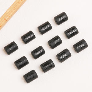 Perline Distanziatrici dei 12 Segni Zodiacali, <span class=keywords><strong>Pietra</strong></span> Tubolare con Foro Grande 14mm, Perle Sciolte per Creazione di Collane e Bracciali Fai-da-Te - Product Image 1