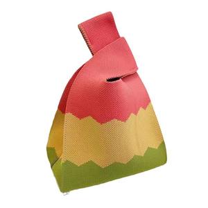 Sac à tricoter rétro en polyester recyclé pour femmes grand fourre-tout au crochet avec organisateur de fleurs pour sac à main en tricot pour artisanat - Product Image 5