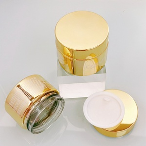 Bamboo Glass Cosmetic <b>Empty</b> Cream Packaging 5g-200g Frosted Cosmetic <b>Jars</b> with Aluminum Screw Caps - Product Image 6