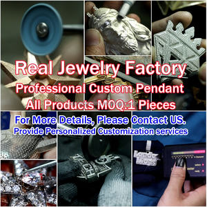 Liontin Hip Hop Berlian Moissanite VVS Custom Perak S925 Emas Solid 9k 10k 14k 18k Huruf Kursif Bertabur Batu - Product Image 5