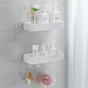 Étagère de salle de bain moderne en métal, support mural suspendu sans perçage ni clouage pour lavabo et toilettes, idéal pour la maison - Product Image 3
