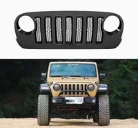 Grille de style JK à JL pour Jeep Wrangler JK 2007-2018, en plastique ABS, sept fentes, conversion de grille avant, directement de l'usine