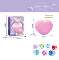 Kit de fouilles de pierres précieuses en gypse, jouets éducatifs STEM sur le thème de l'espace pour enfants, activités scientifiques, cadeau pour garçons et filles, en plastique