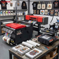 Prix Usine – Machine d'impression DTF 60 cm avec ensemble de secoueurs de poudre automatiques et double imprimante DTF I3200 pour l'impression sur T-shirts, sweats à capuche et tissus