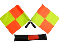 Drapeaux d'arbitre en polyester 30*40cm, drapeau de sport pour arbitre de football, drapeau à agiter à la main pour activités sportives en plein air