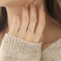 Bague en argent sterling S925 au design original, motif visage souriant, pour femme, mignonne, simple, polyvalente, avec motif visage souriant en résine, ajustable, bijoux