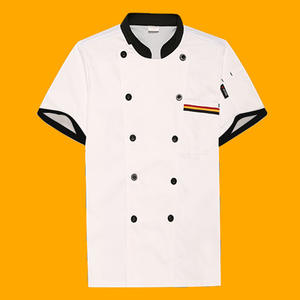 Vestes <span class=keywords><strong>de</strong></span> chef personnalisées <span class=keywords><strong>de</strong></span> haute qualité, <span class=keywords><strong>vêtements</strong></span> <span class=keywords><strong>de</strong></span> travail antistatiques à manches courtes pour hommes, bar, hôtel, boulangerie, <span class=keywords><strong>cuisine</strong></span> - Product Image 6