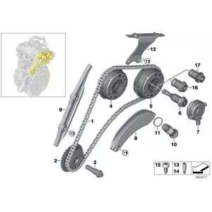 ปะเก็นฝาครอบโซ่ไทม์มิ่ง Huimen รุ่น 11317631972 N013827.2 สำหรับ BMW Audi Volkswagen Citroen - Product Image 2