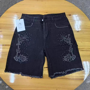 Peeqi DK0090 été 2025 nouvelles femmes Vintage Denim Shorts Street Wear strass gland mode <span class=keywords><strong>jean</strong></span> Denim Shorts pour dame femmes - Product Image 5
